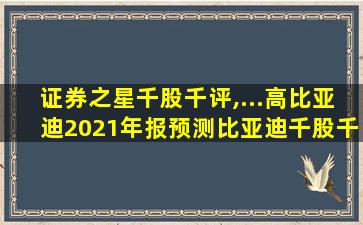 证券之星千股千评,…高比亚迪2021年报预测比亚迪千股千评 证券之星 证券之星千股千评,…高比亚迪2021年报预测比亚迪千股千评 证券之星
